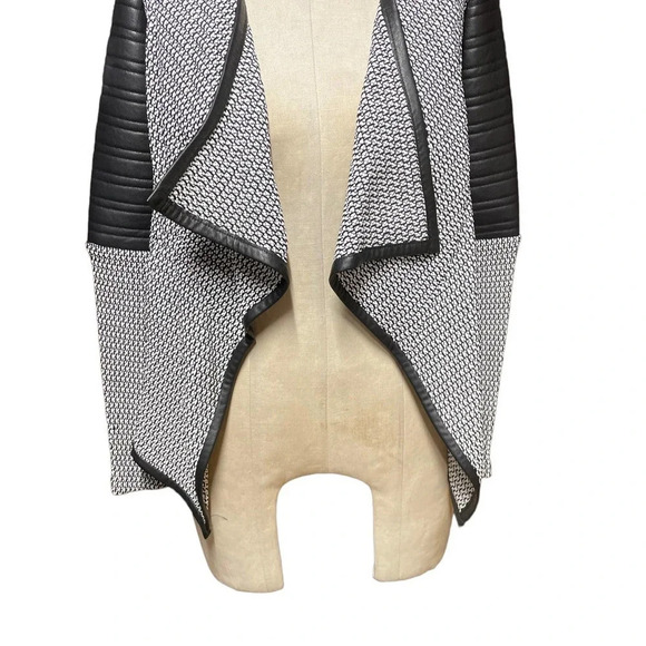 Generation Love Aston Bonded Faux-Leather Boucle Cardigan Blazer Size S - Picture 4 of 11